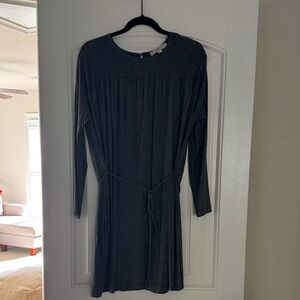 LOFT Charcoal Long Sleeve Dress